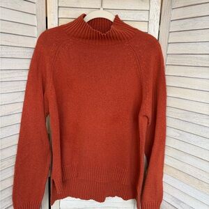 Able Orange Mock Neck Sweater